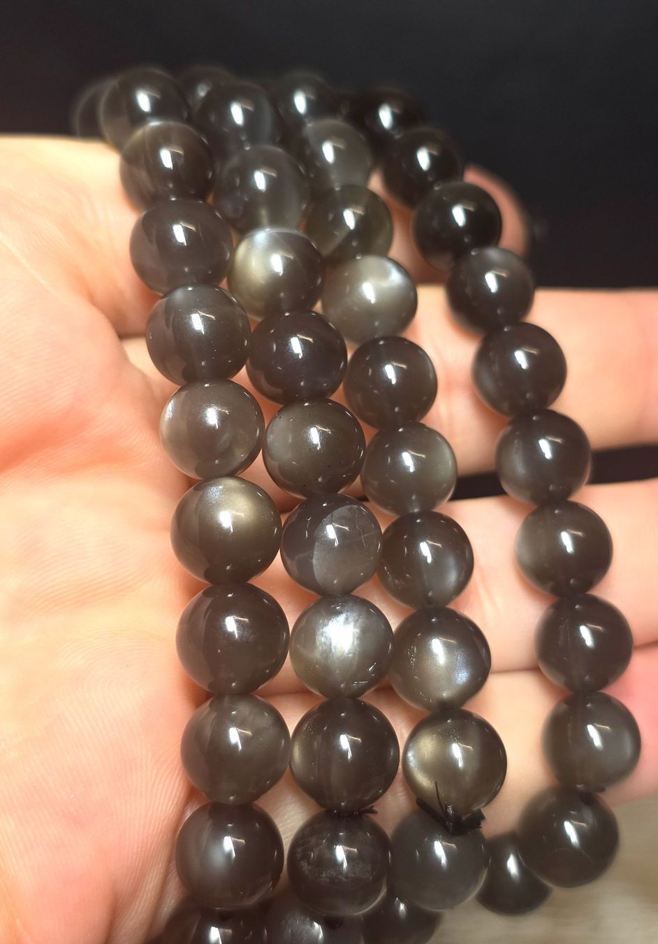 Minerali & Pietre curative: Schwarzes Mondstein Armband – Nuovo e nell'imballaggio originale da Matzingen venduto da Shay_Crystalz