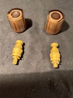2 Wasserhahngriffe mit Ventilen Messing  Oederlin