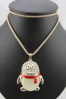 Halsketteli - PINGUIN mit Glitzersteinen - Fashion Jewelry