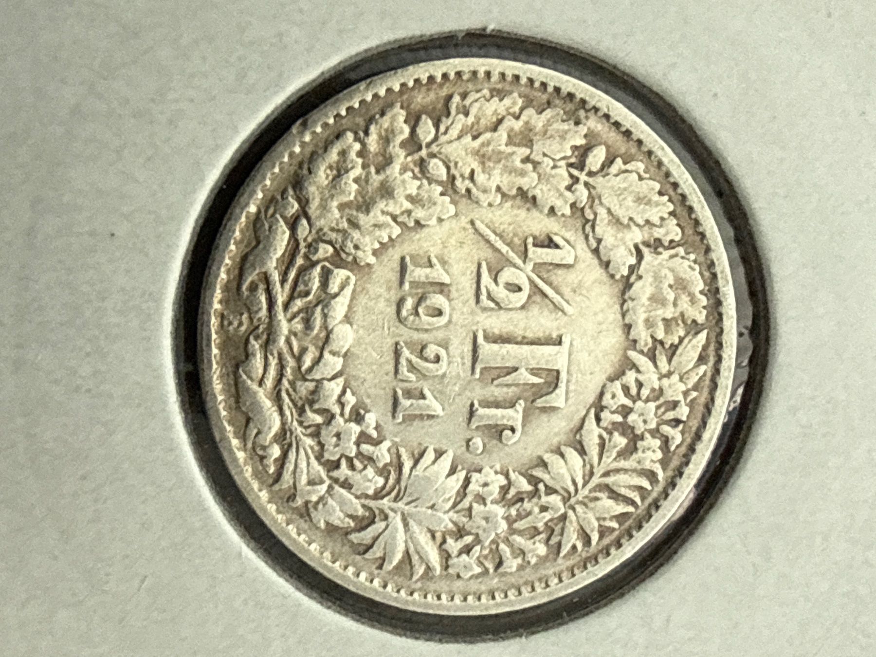 Toutes les monnaies: Swiss ½ franc 1921 Silver Coin – D'occasion à Pully par ta571 1
