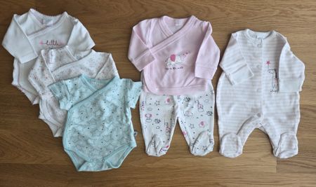 Baby Kleider Paket Set Gr 50 Baumwolle Sommer/Herbst