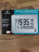 Sempre Digital Funkwanduhr mit Temperaturanzeige, top!