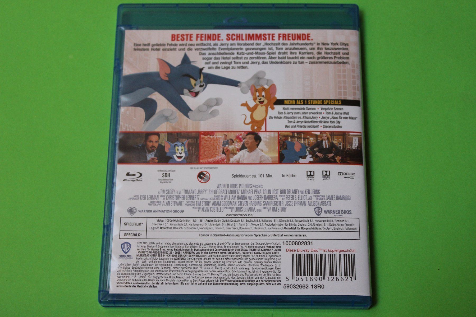 Tutti i DVDs: TOM & JERRY BLU-RAY Spielfilm 2021 – Usato da Tübach venduto da JamesStone 2