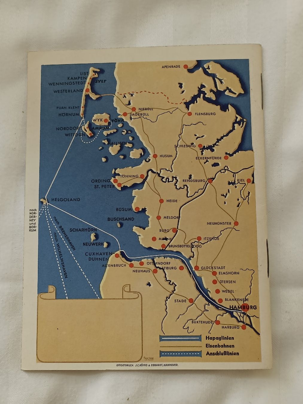 Documenti: Broschüre / Sommerfahrplan 1936 HAPAG Schifffahrt – Usato da Brugg AG venduto da Ente015 9