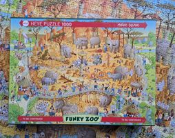 Puzzle Marino Degano: African Habitat: Funky Zoo, 1000 Teile