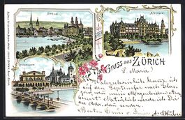 Litho Zürich, Utoquai, Alpenquai, Lande