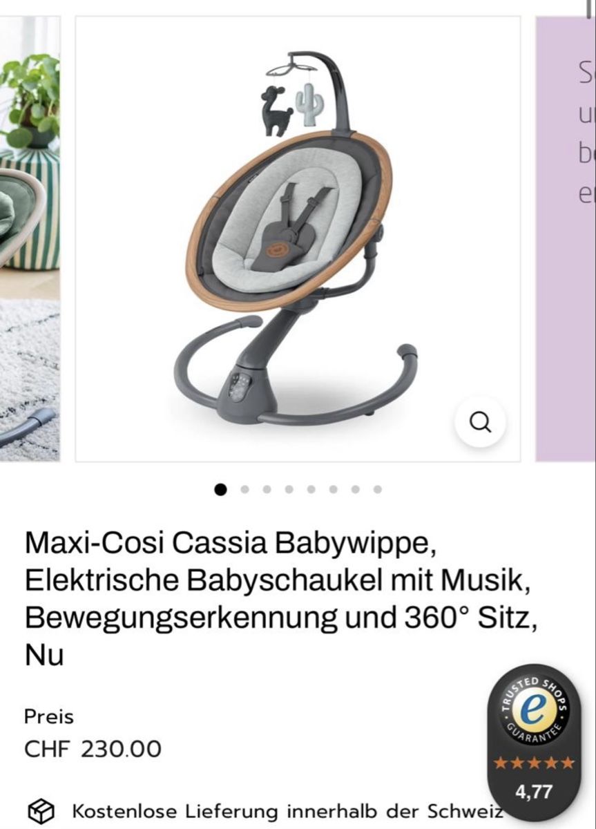 Maxi-Cosi Bascules & balançoires: Babywippe maxi-cosi – D'occasion à Balterswil par Drilonna 1