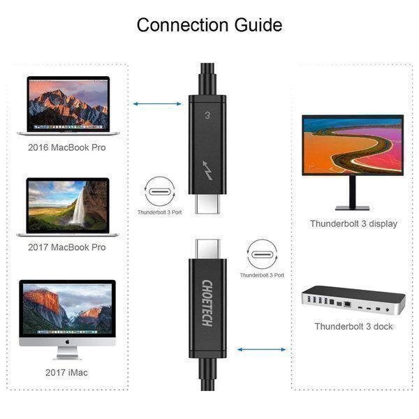 Cavi: Thunderbolt 3 Kabel 40Gbps 2m – Nuovo e nell'imballaggio originale da Zürich venduto da Store-247 5