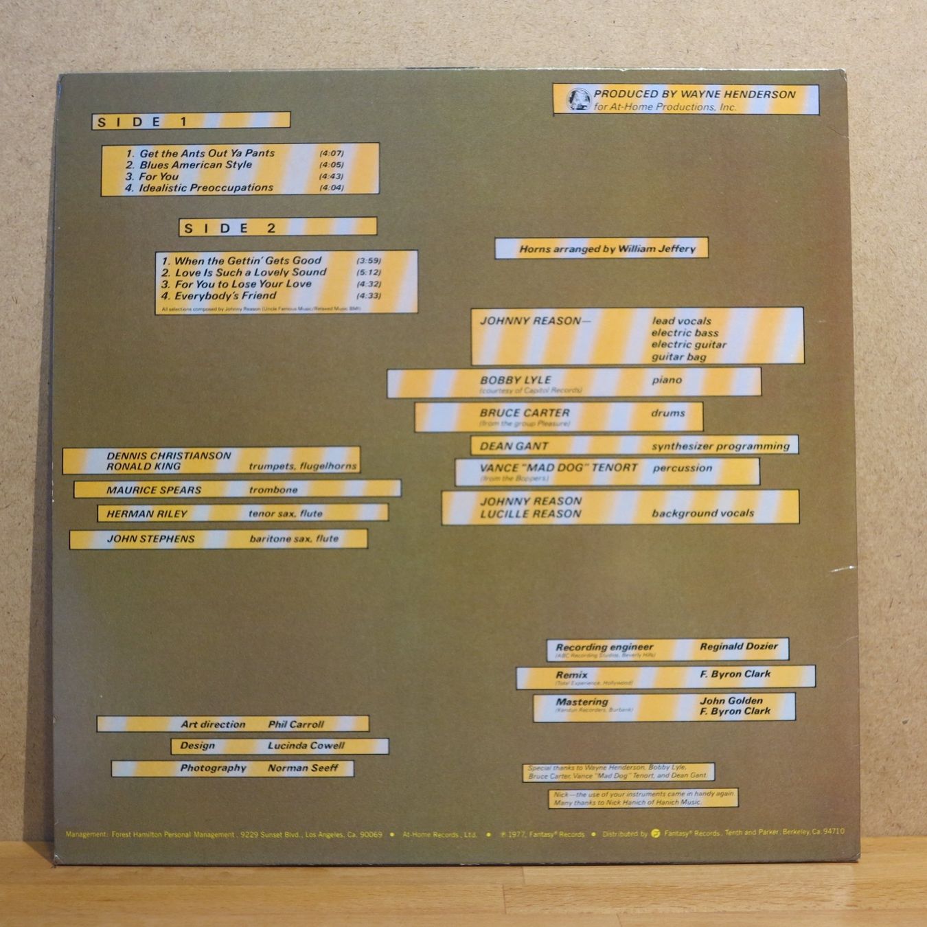 Schallplatten: Johnny Reason - Johnny Reason / LP 1977 – Gebraucht aus Zürich von Naim60 1