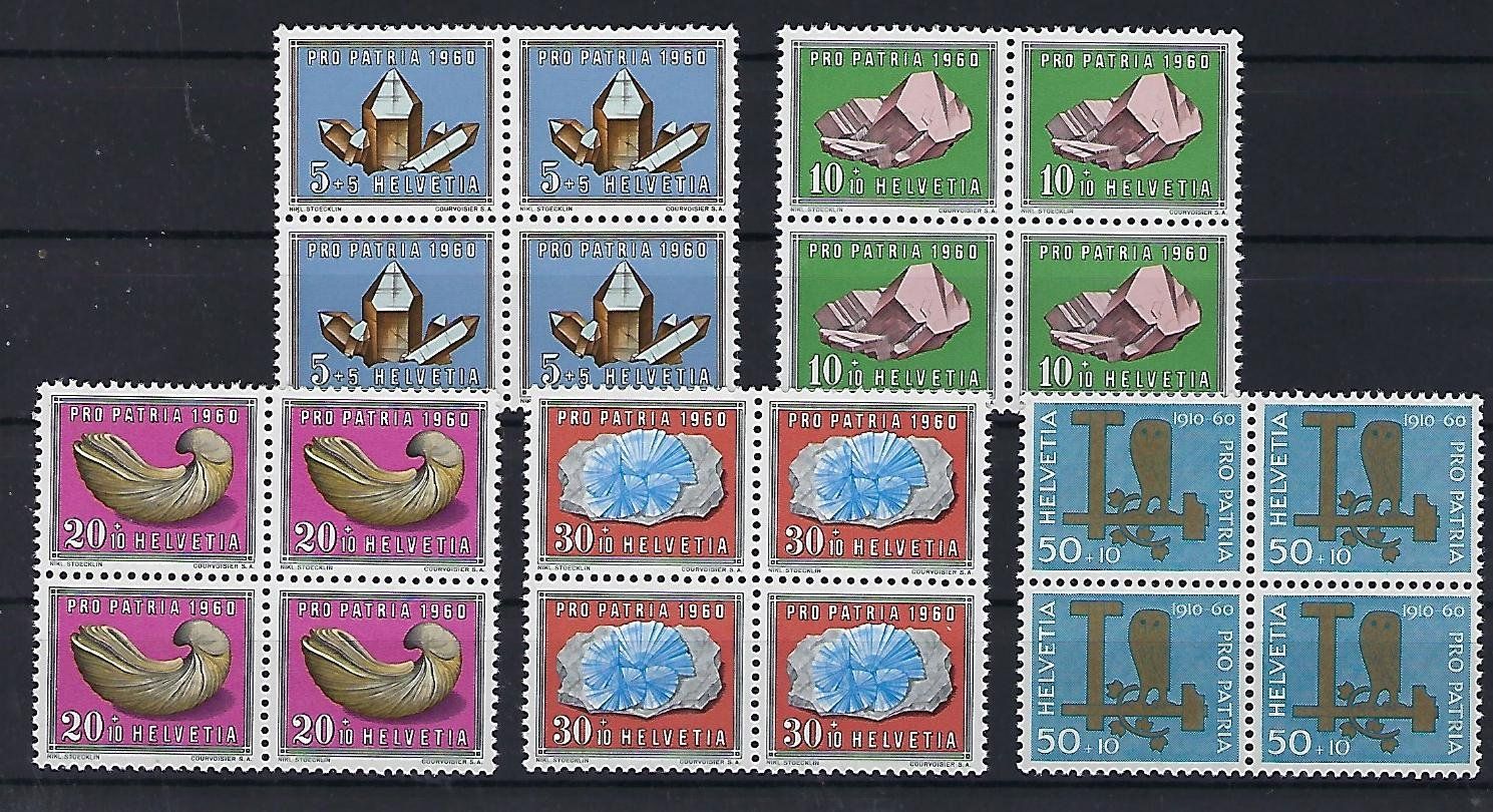 Tutti i francobolli: Pro Patria Viererblocks 1960 postfrisch     15654 – Usato da Lunden venduto da Animus999