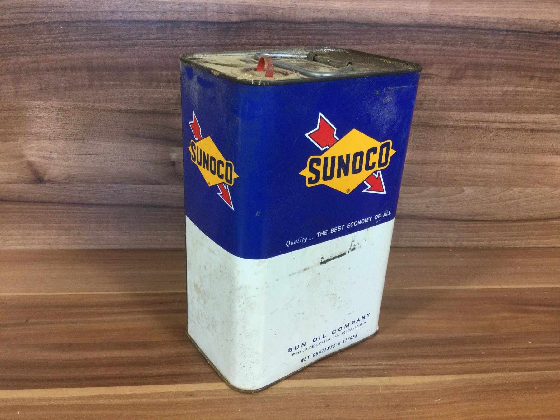 Attrezzi da lavoro: Gebrauchte Öl Blechkanne Sunoco Sunamatic – Usato da Wangen SZ venduto da kuriosum12 2