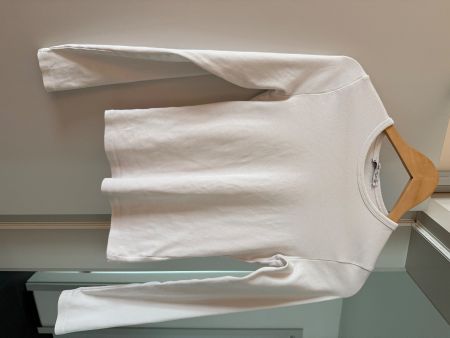 Bershka Weisses Langarmshirt Basic Gr. M