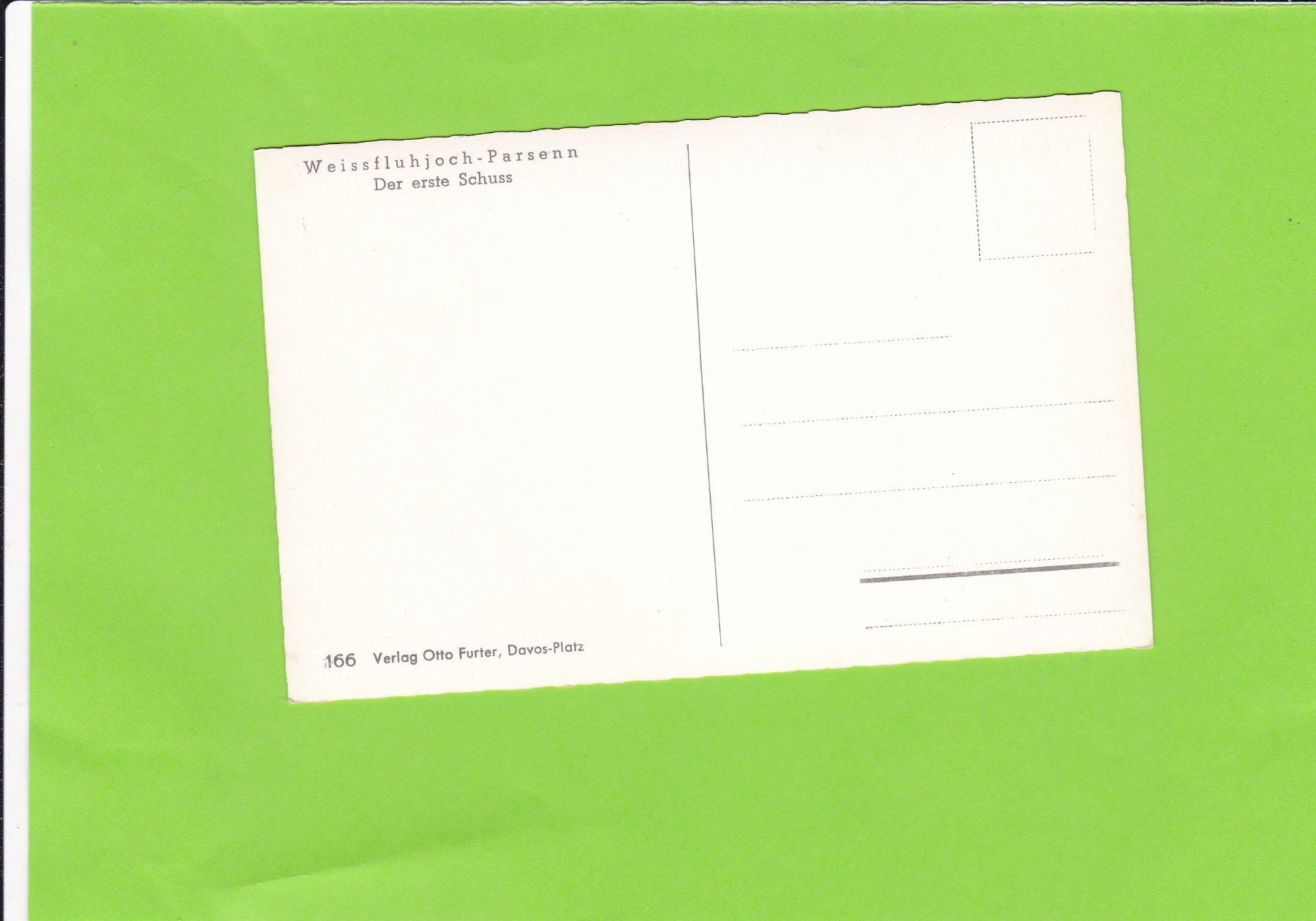Cartoline postali: Parsenn, der erste Schuss – Usato da St. Peterzell venduto da neckertal 1