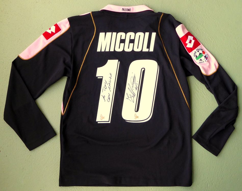 seltenes original matchworn FABRIZIO MICCOLI PALERMO Trikot | Kaufen ...