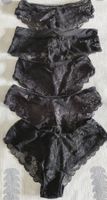 5x Dessous Slip Spitze Höschen Unterhose schwarz Gr.34