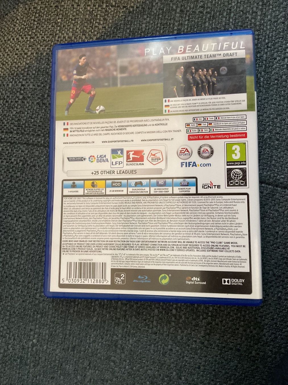 Giochi: Original PS4 FIFA16 - Messi Lionel – Usato da Icogne venduto da luna.16 1
