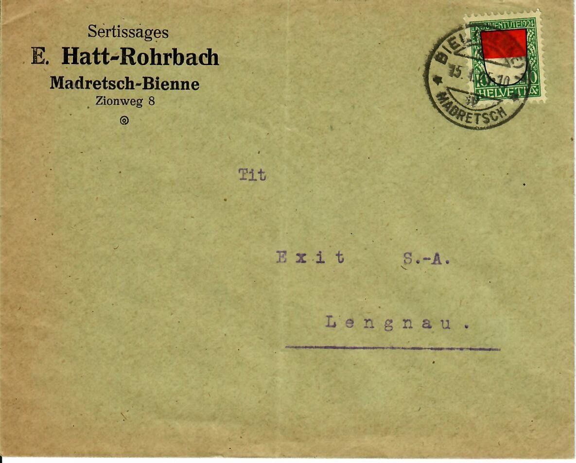 Tous les timbres: Brief, Madretsch - Biel 1925 – D'occasion à Hochdorf par Ziegel-16