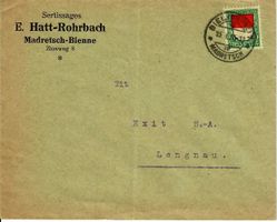 Brief, Madretsch - Biel 1925