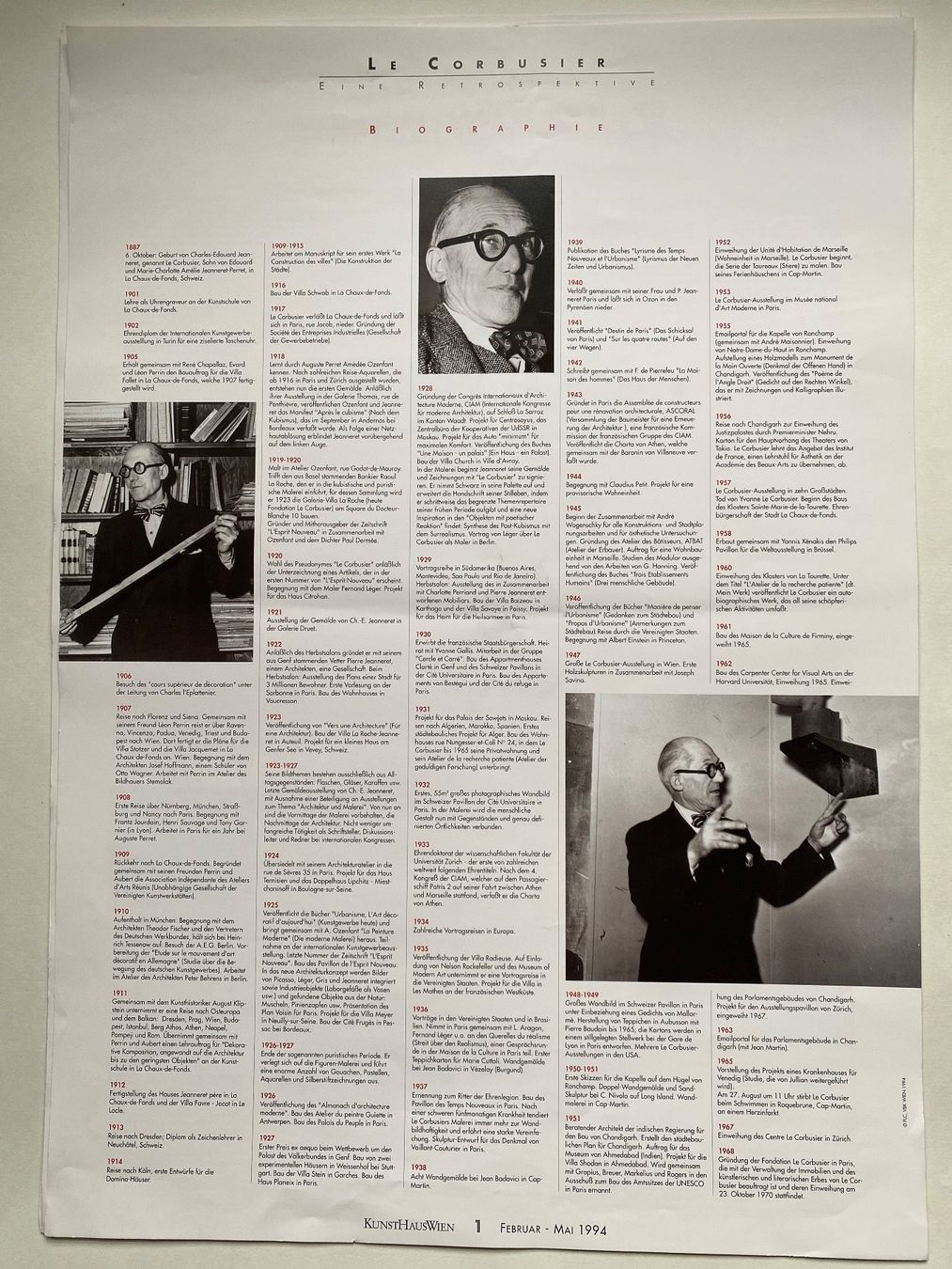 Foto & Immagini: LE CORBUSIER. Grosse Doppelseitige Farb- Poster. 7 Blätter – Usato da Zürich venduto da lesgarcons 1