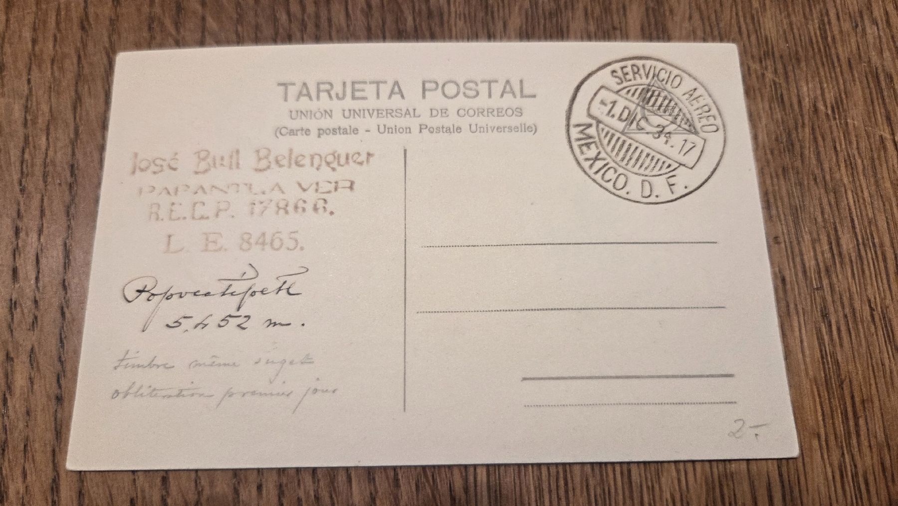 Alle Briefmarken: 1939 Maximumkarte Mexico  – Gebraucht aus Arni AG von Moth68 1