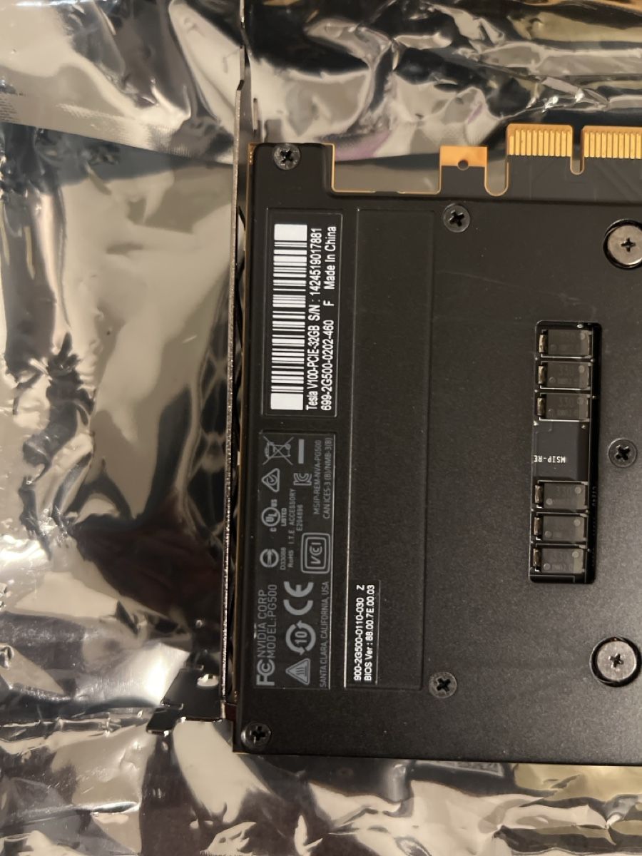 Nvidia Grafikkarten: Nvidia Tesla V100 32GB Server Grafikkarte – Gebraucht aus Richterswil von den_8dpn 1