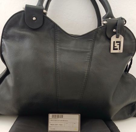 Original FENDI Leder Handtasche Tote Schwarz – Fullset!