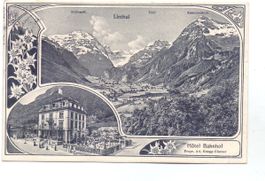 Linthal mit Hotel Bahnhof -1912