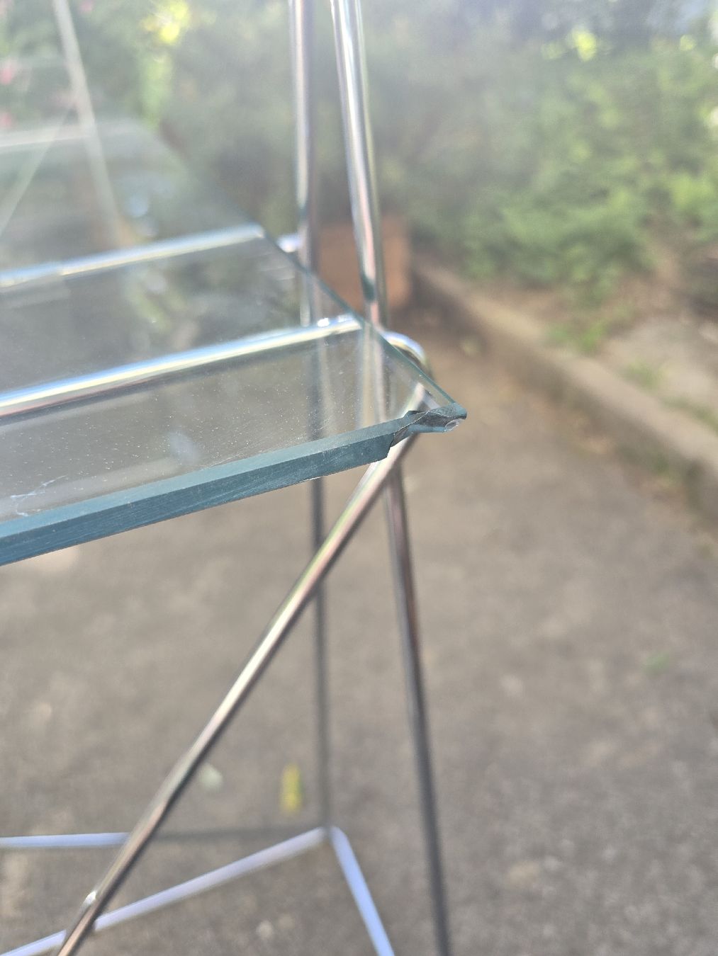Tavoli: Designer Glas-Stahl Tisch/ Table Crystal/Acier – Usato da Lausanne venduto da Asf99 8
