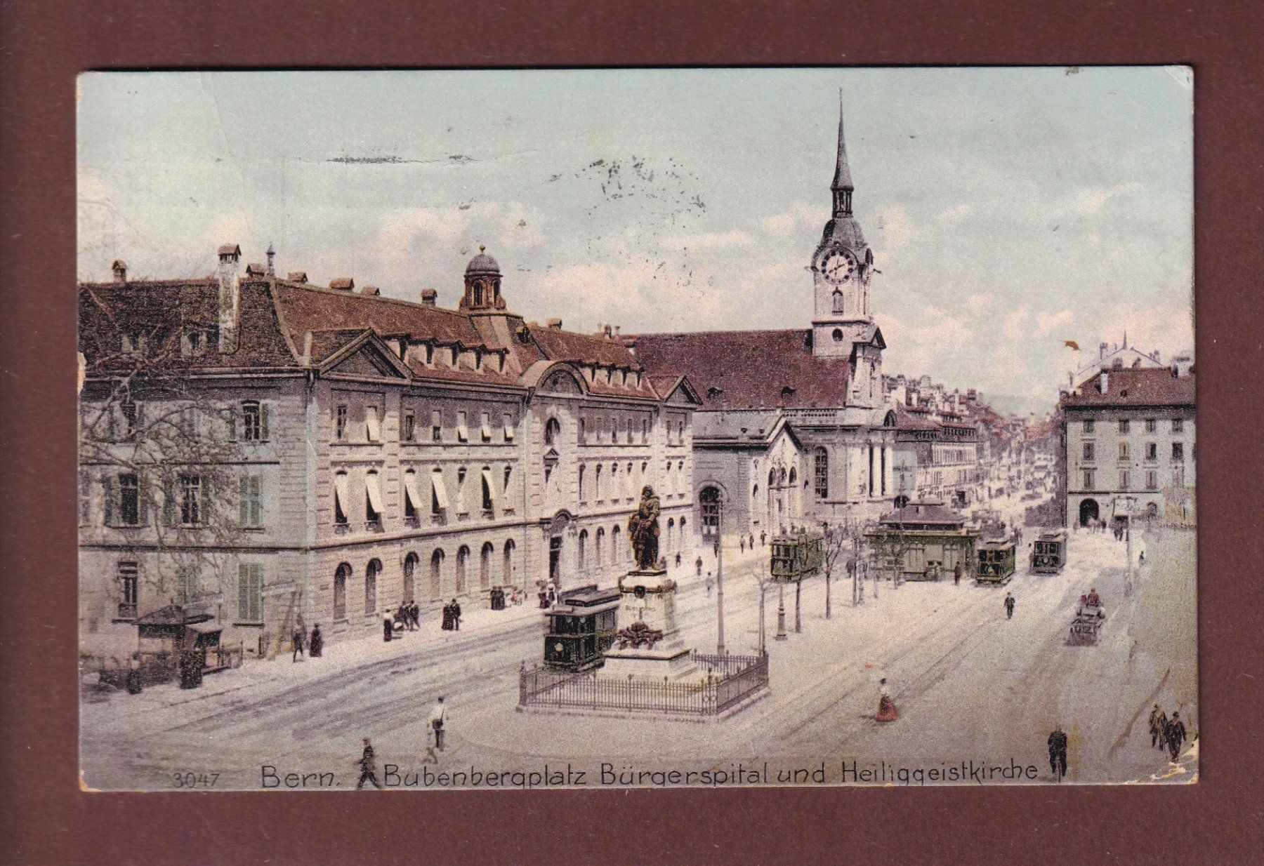 Ansichtskarten: BERN - Bubenbergplatz - Bürgerspital - 1930 – Gebraucht aus Pully von nicecards-shop
