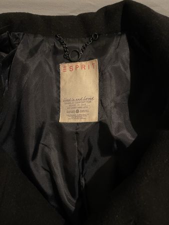 Esprit Wollmantel, Kurzmantel, schwarz, Gr. L