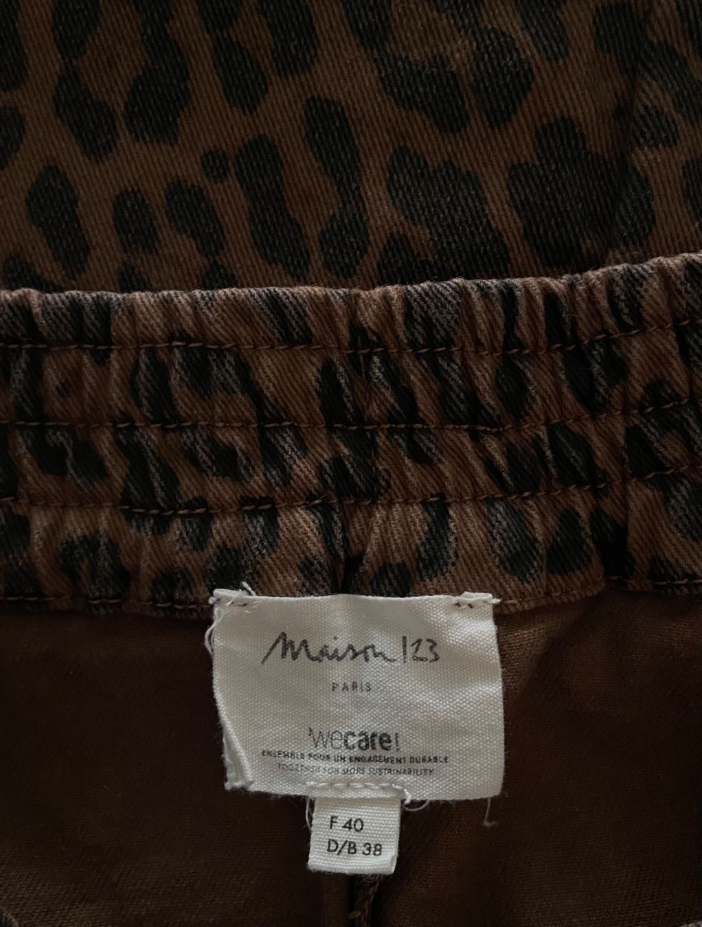 Maison 123 Gonne: MAISON 123 Jane Jupe jean léopard taille élastique 38 – Nuovo (secondo la descrizione) da Genève venduto da kik_8jd6 1
