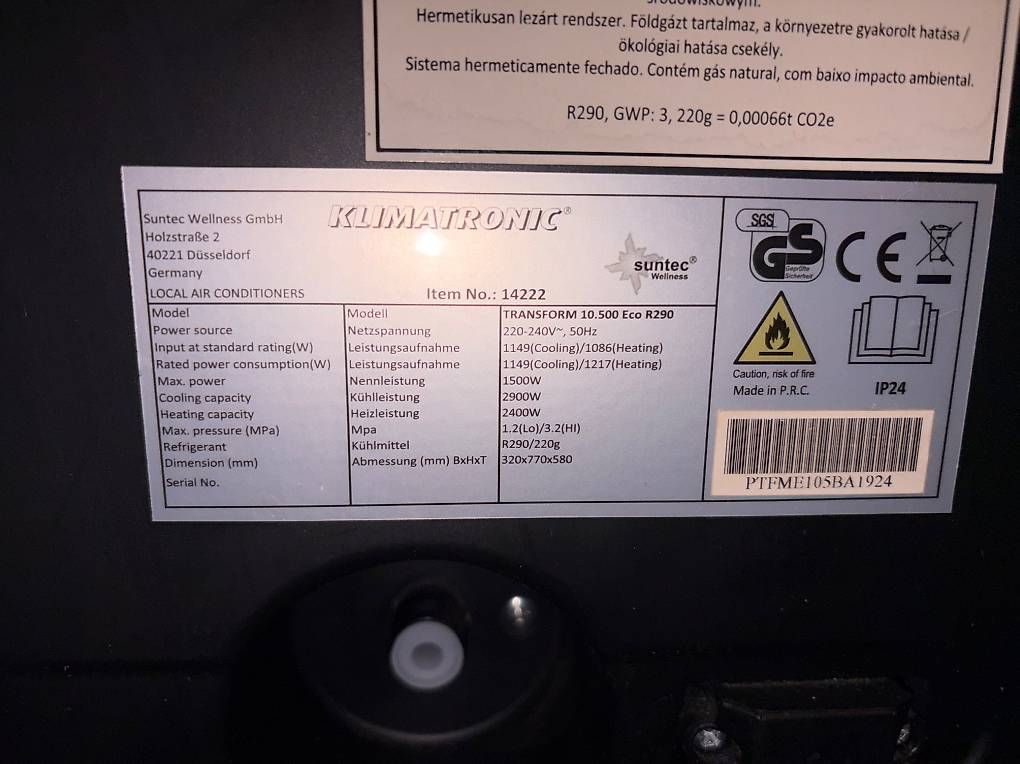 Condizionatori: Klimaanlage Suntec – Usato da Freienbach venduto da kar_t8yg 2
