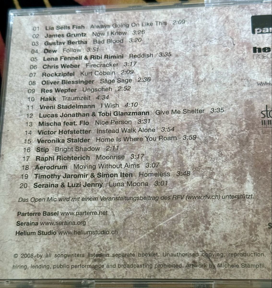CD: Open Mic Basel - Singer-Songwriter Sampler CD 2008 Top! – Usato da Basel venduto da Cora3 2