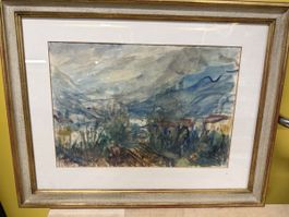 Max Kämpf Landschaft Aquarell signiert ca. 51x41cm