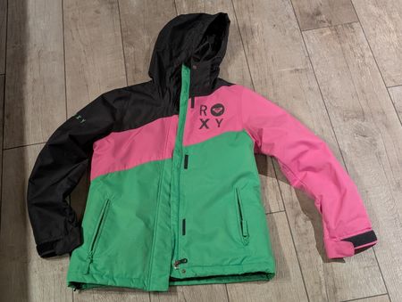 Roxy Snowboardjacke Winterjacke grün/rosa Grösse S