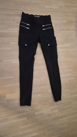 Tally Weijl Hose schwarz Grösse 38 Cargo Skinny