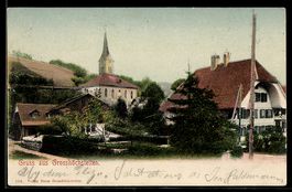 AK Grosshöchstetten, Ortsansicht mit Kirche