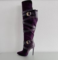 Overknee High Heel Boots Heels 12cm Burgundy 40