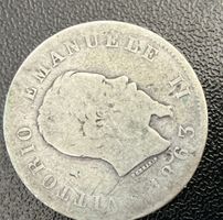 1863 Italien 1 Lira Silber König Vittorio Emanuele II