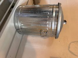 Abfalleimer Interio Metall verzinkt gebraucht H33 D26cm