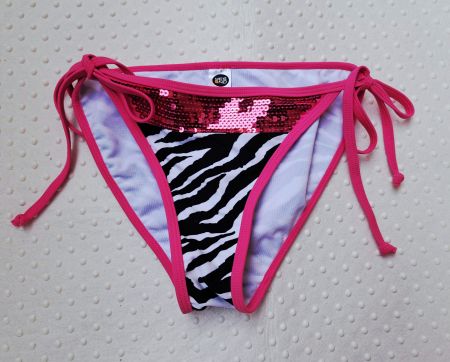 Bikinihose Zebra-Look, Gr. S, Yes or No