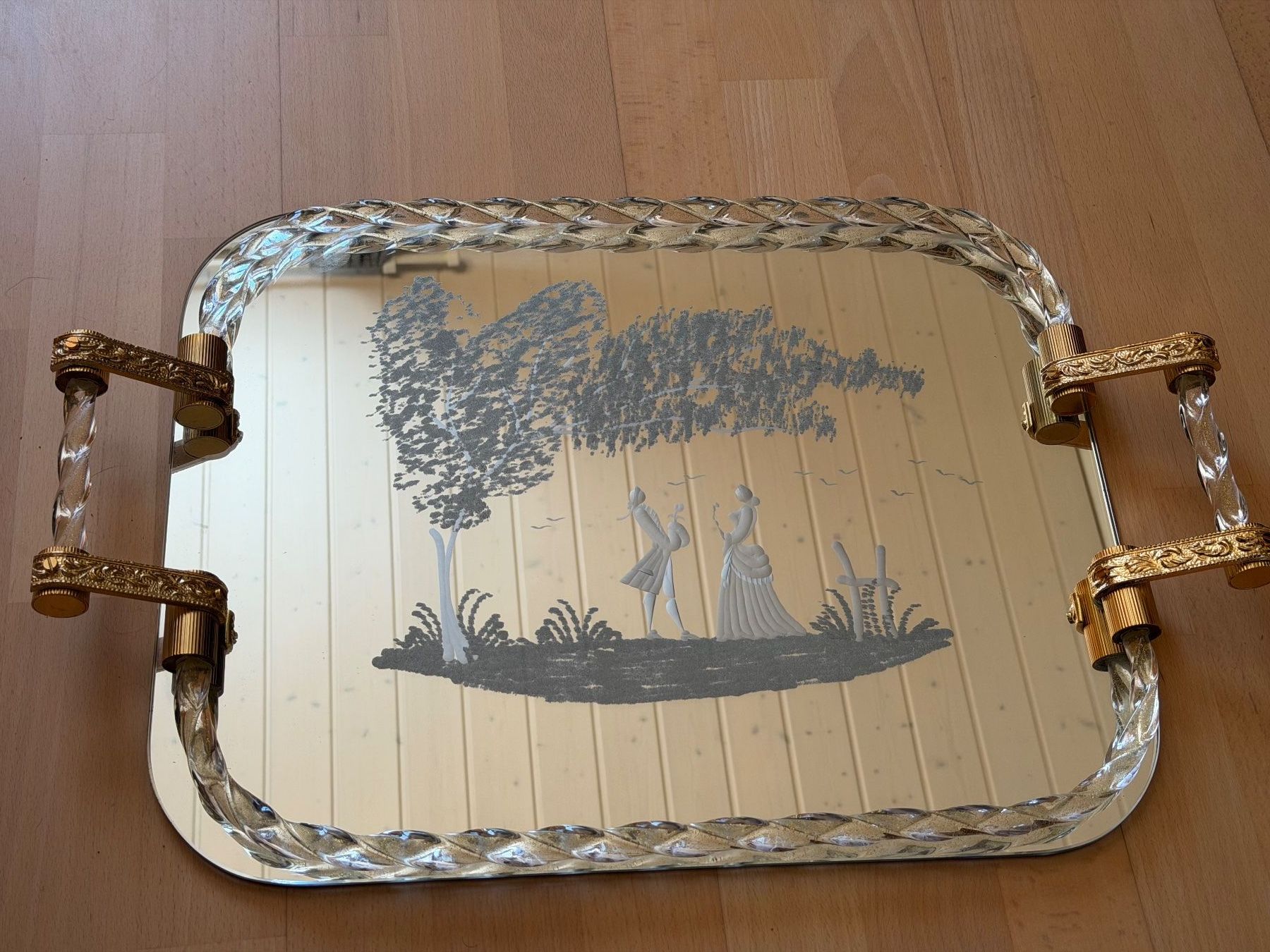 Murano Plateaux: Murano Spiegeltablett – D'occasion à Ebikon par Berku