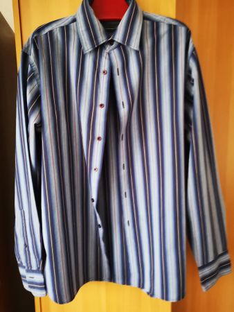 Chemise rayée homme à manches longues