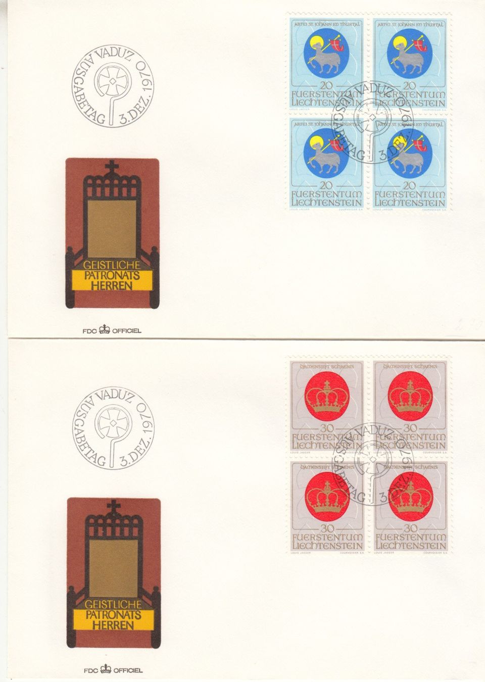Tutti i francobolli: LBK 470 - 472 im 4er-Block FDC – Usato da Bürglen TG venduto da StampGraf 1
