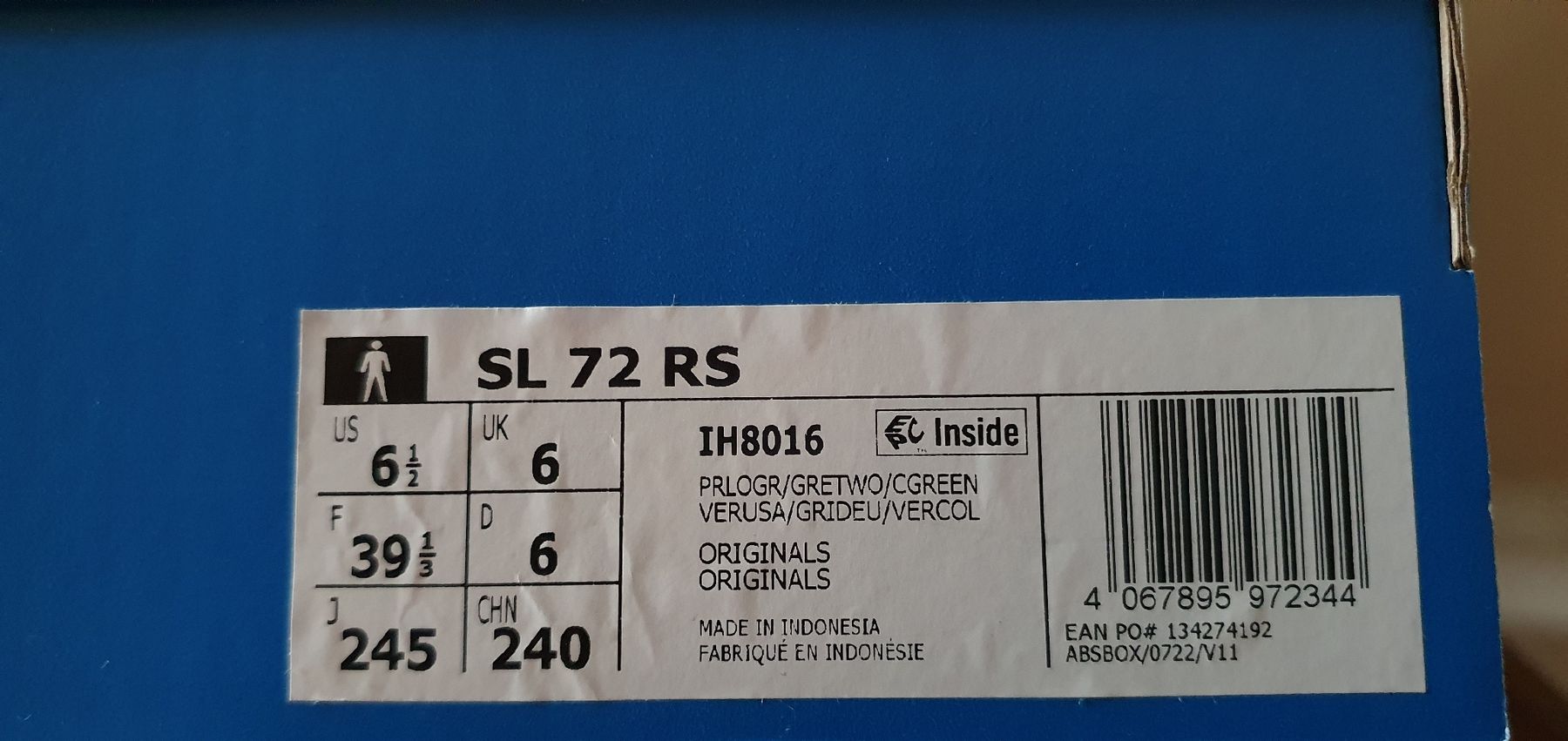 Adidas Herrenschuhe: Adidas SL 72 RS Grösse 39 1/3 – Neu (gemäss Beschreibung) aus Weite von rapunzel23 1