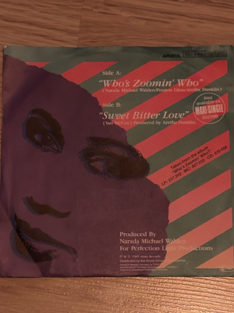 Schallplatten: Aretha Franklin "Who's Zoomin' Who" Single – Gebraucht aus Zürich von Collector69 1