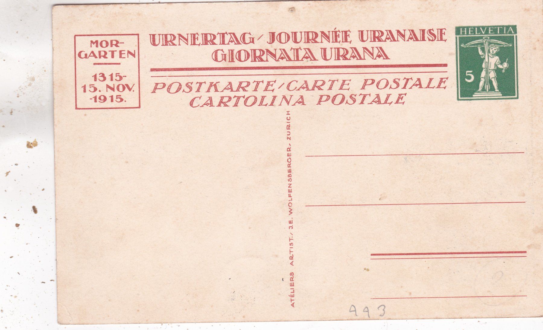 Cartoline postali: Kitsch Kunst Morgarten – Usato da Herisau venduto da Lisegrat2008 1