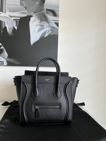 Céline Luggage Tote Nano schwarz