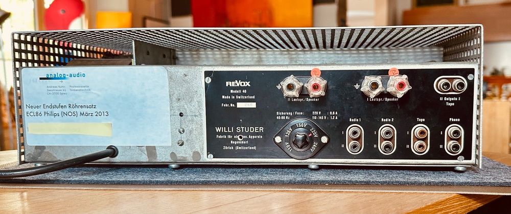 ReVox Modell 40 Röhrenvollverstärker (Gebraucht) in Büttenhardt für CHF ...