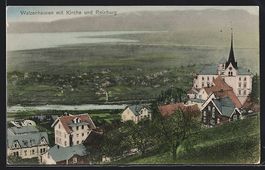 Walzenhausen, Ortsansicht mit Kirche und